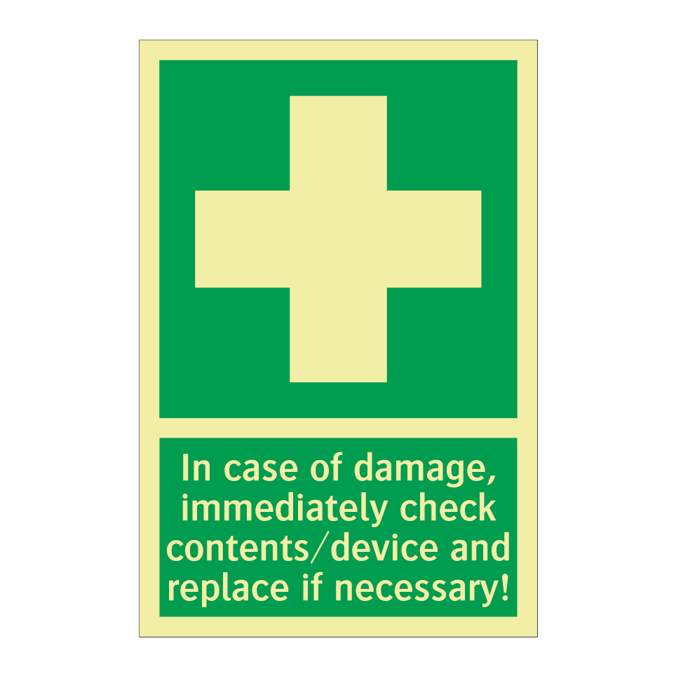 In case of damage, immediately check contents/device and replace if necessary!