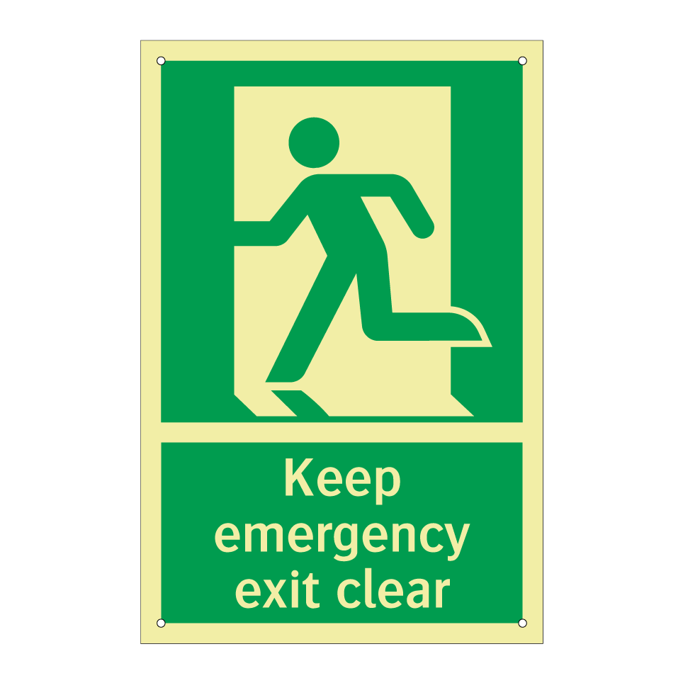 Keep emergency exit clear