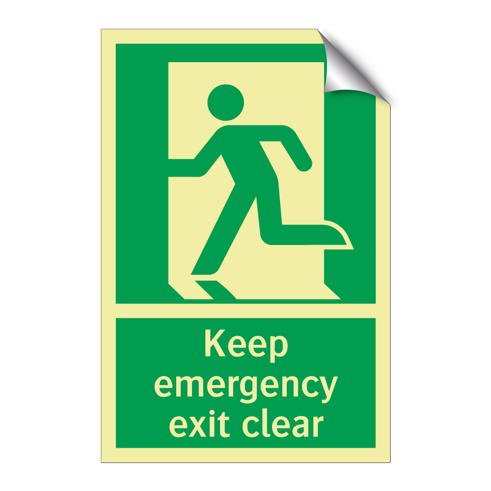 Keep emergency exit clear