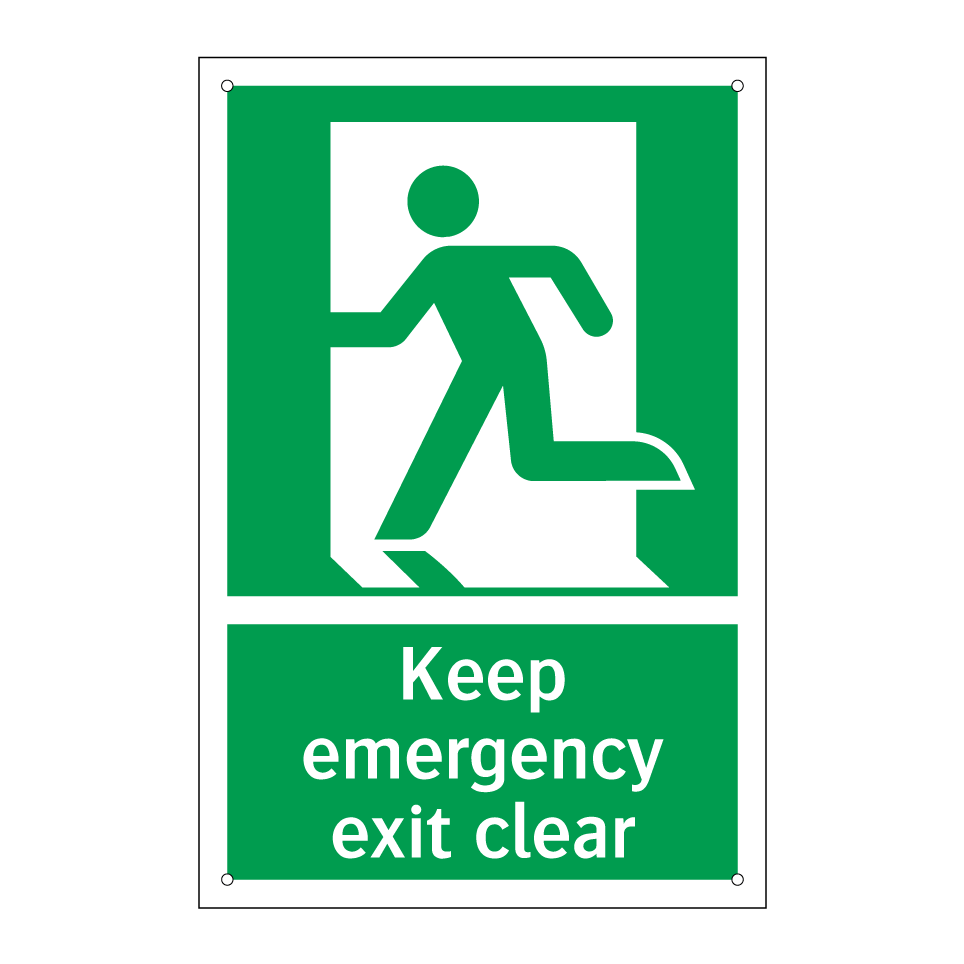 Keep emergency exit clear