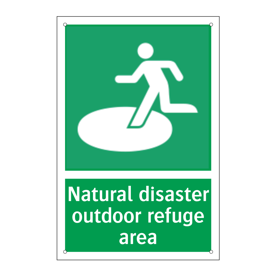 Natural disaster outdoor refuge area