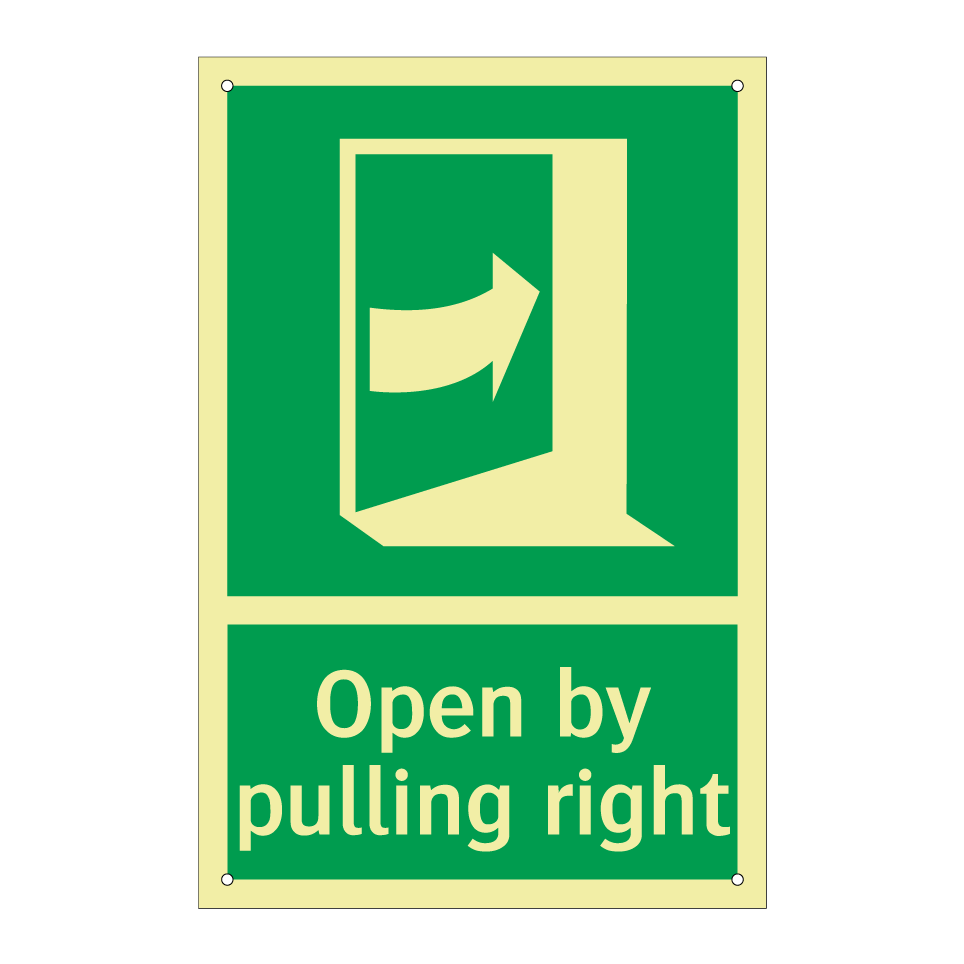 Open by pulling right
