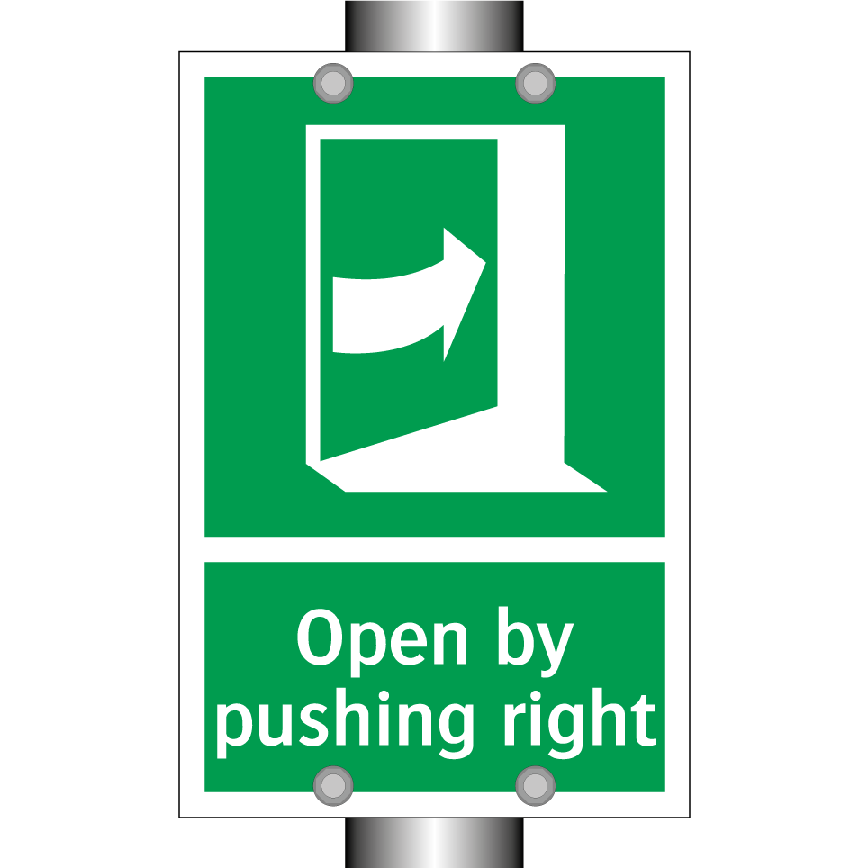 Open by pushing right