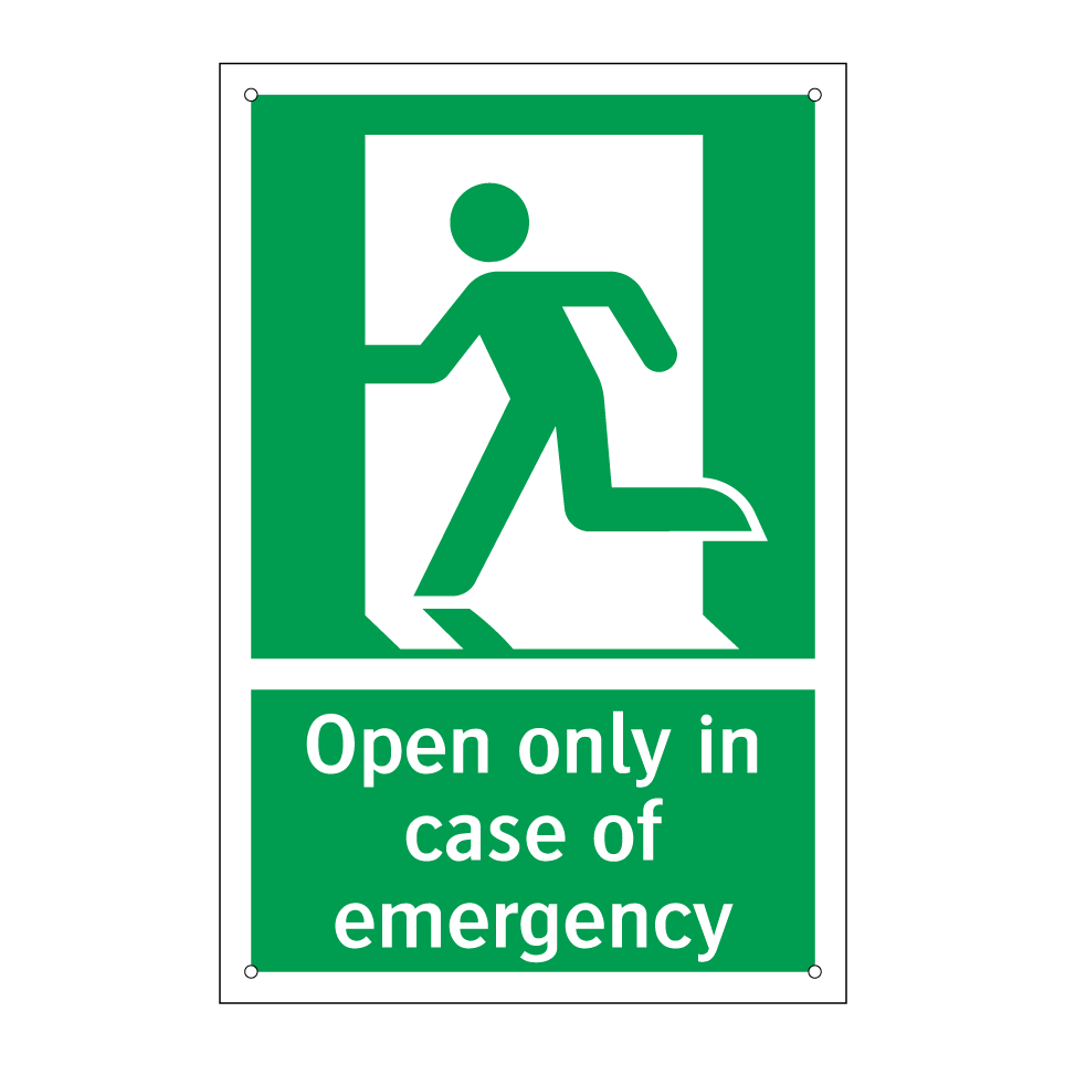 Open only in case of emergency