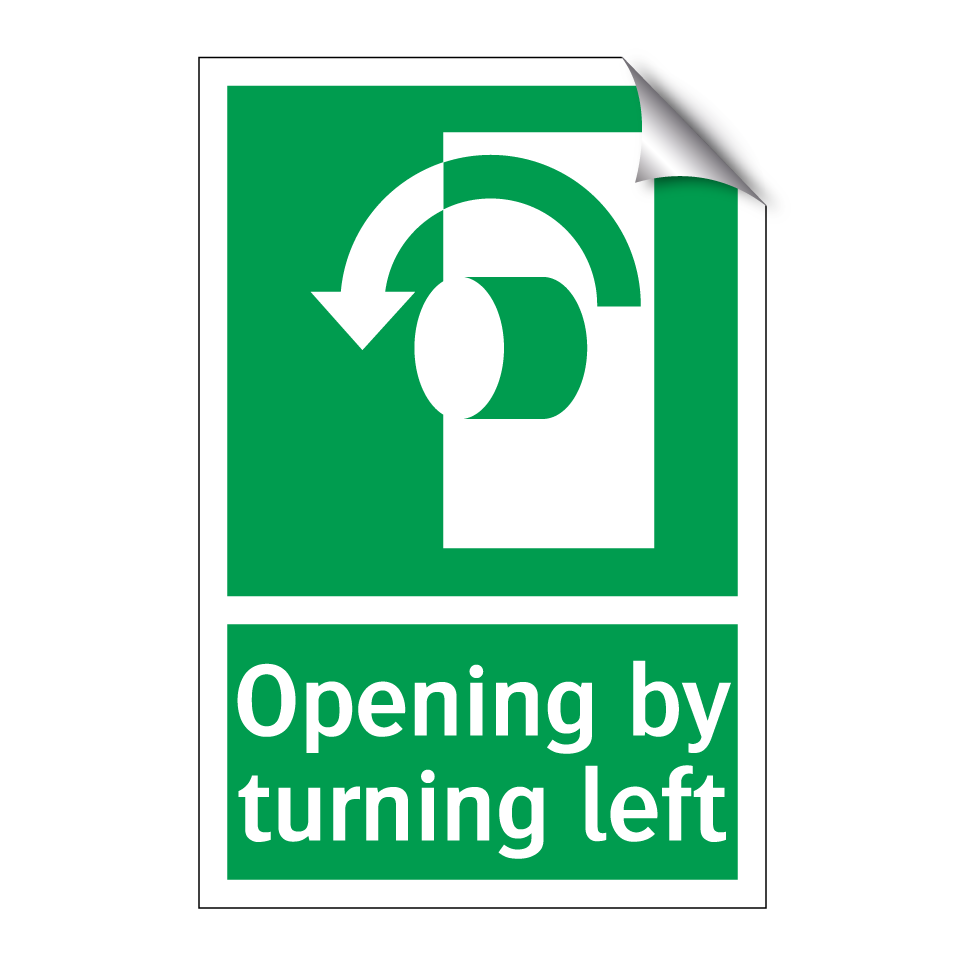 Opening by turning left