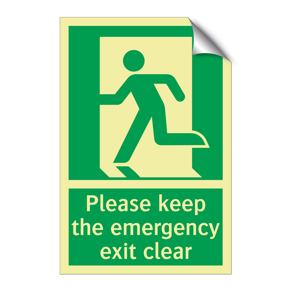 Please keep the emergency exit clear