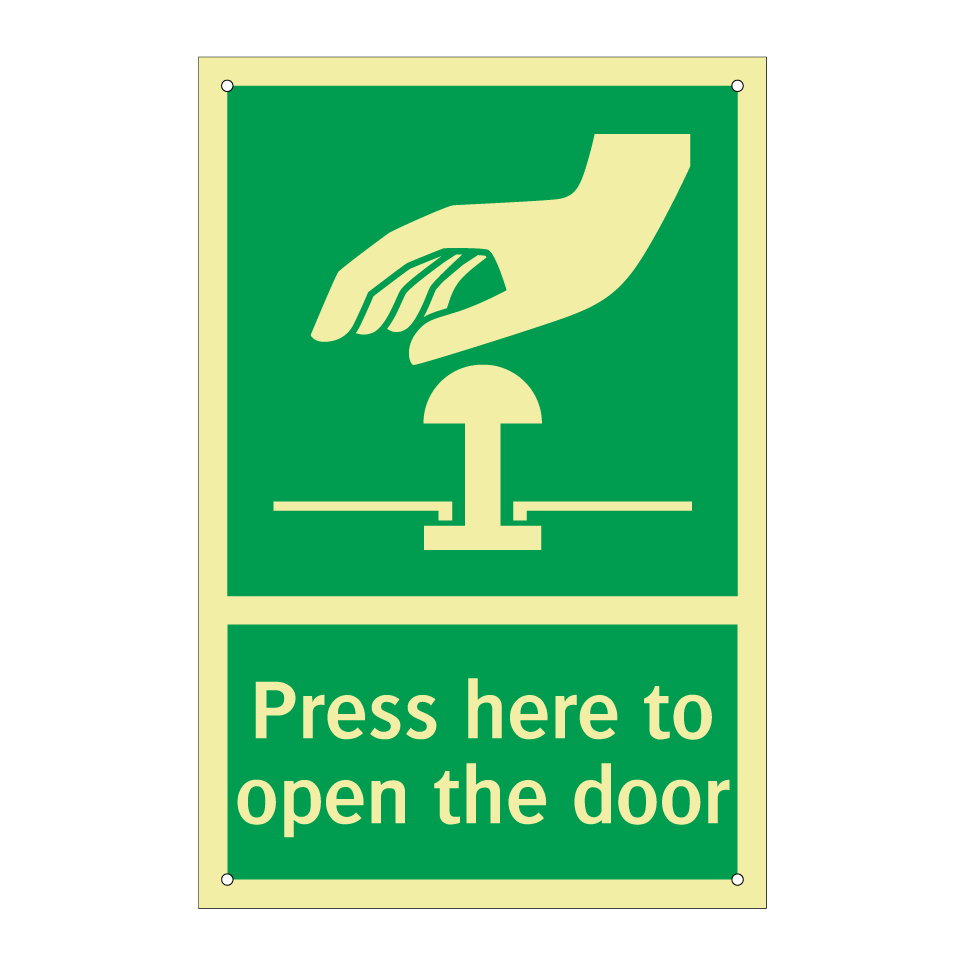 Press here to open the door
