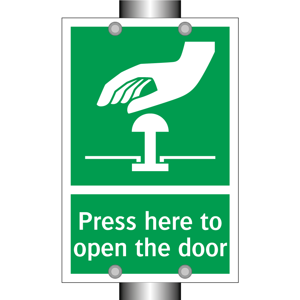 Press here to open the door