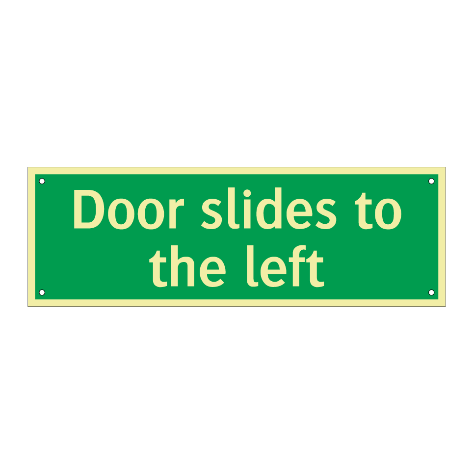 Door slides to the left