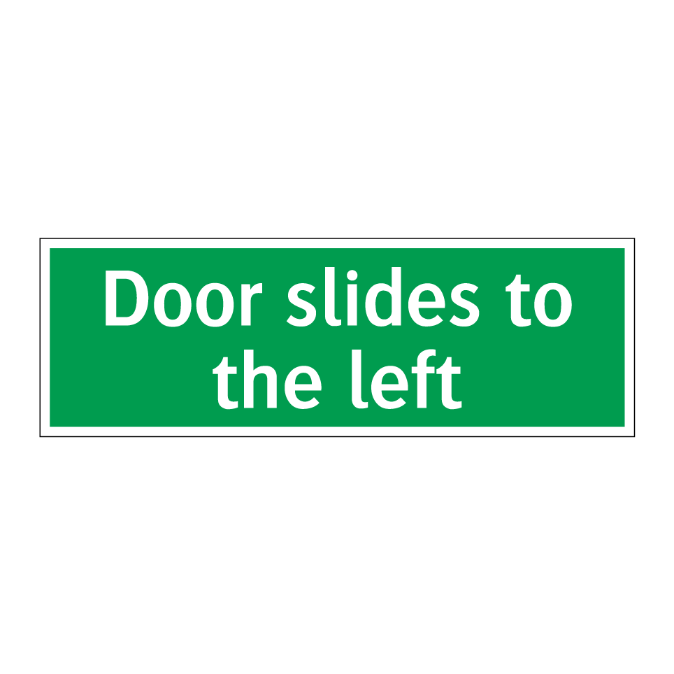 Door slides to the left