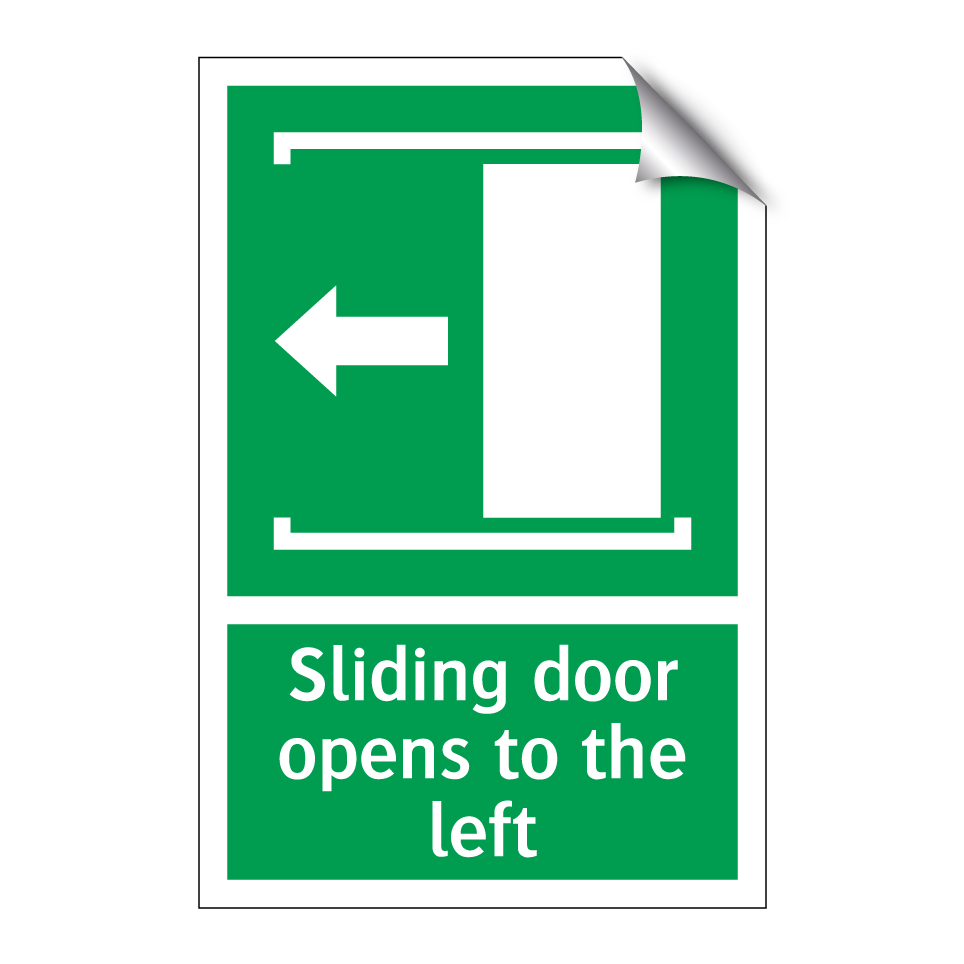 Sliding door opens to the left