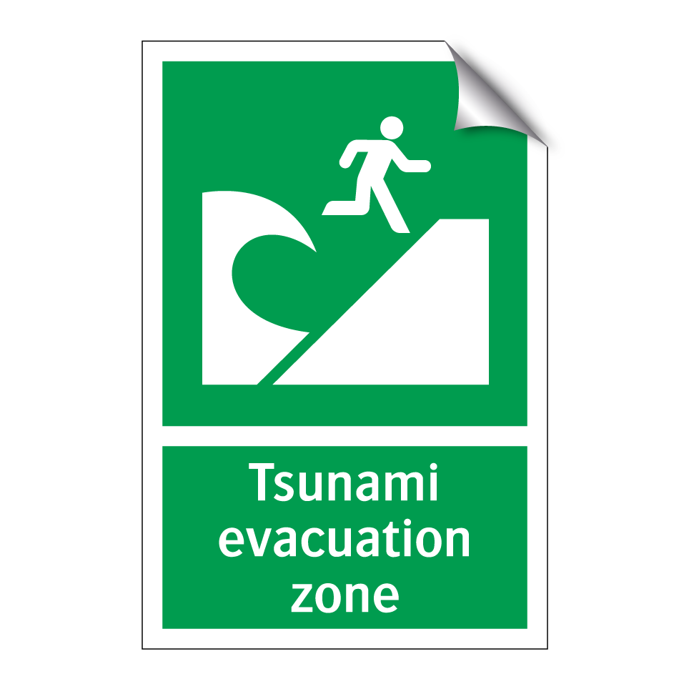 Tsunami evacuation zone