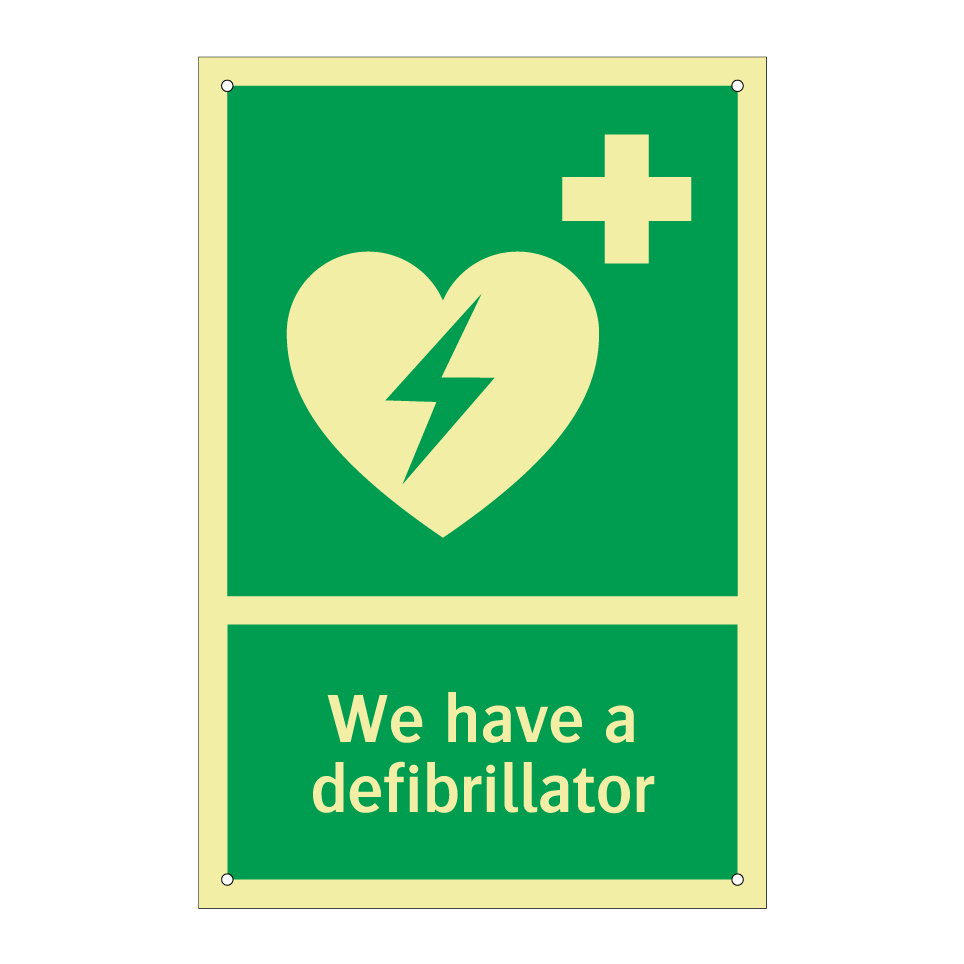 We have a defibrillator