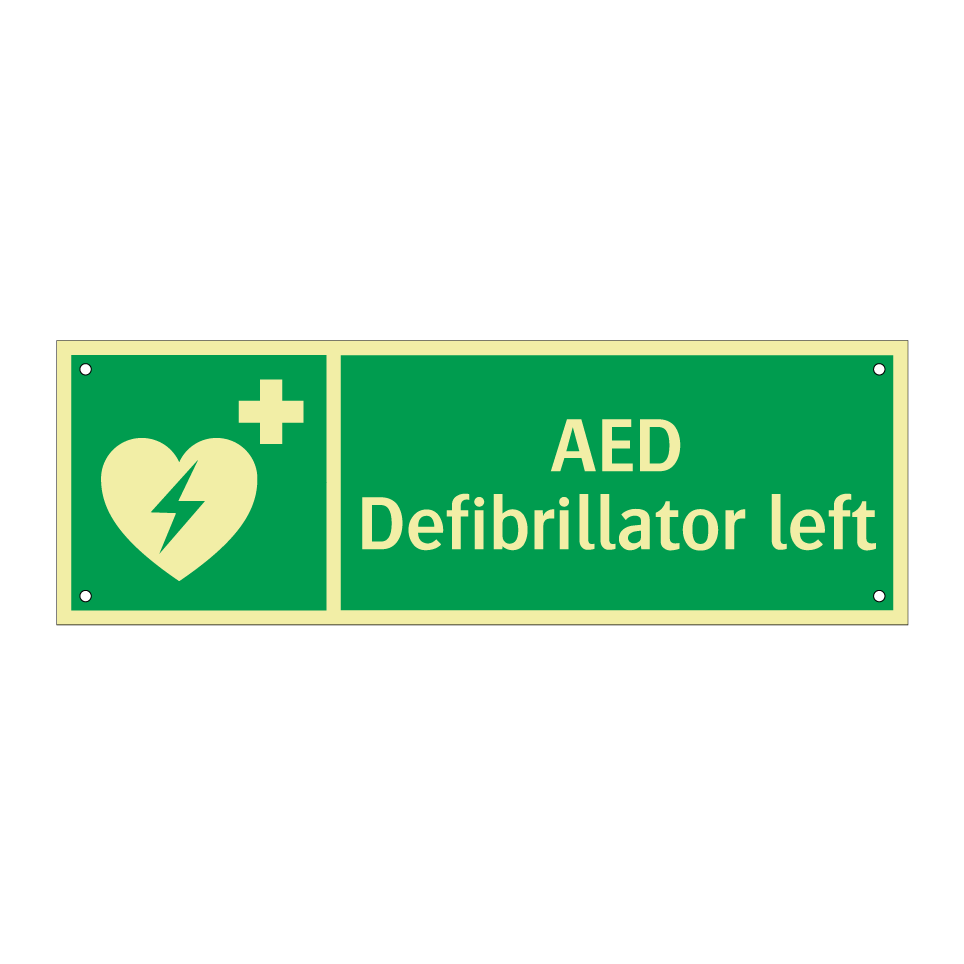 AED Defibrillator left