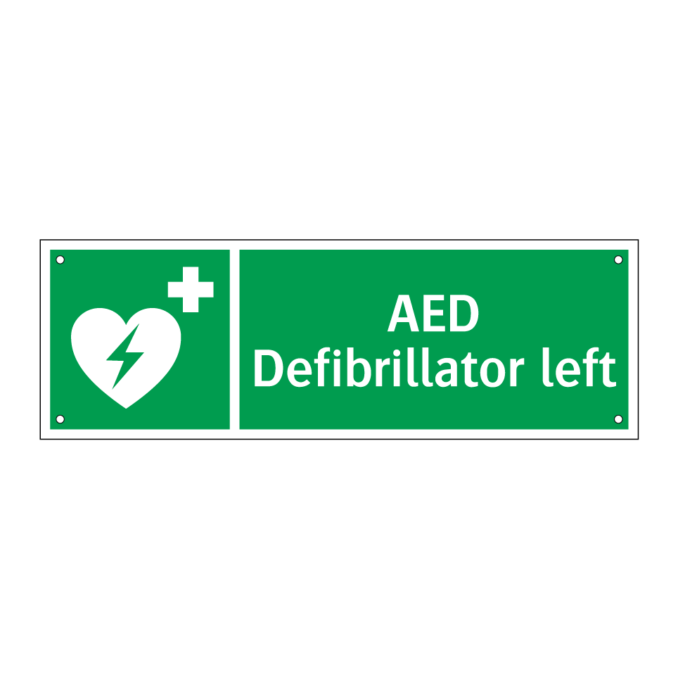 AED Defibrillator left