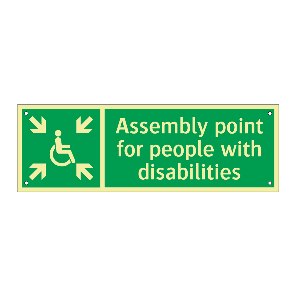 Assembly point for people with disabilities