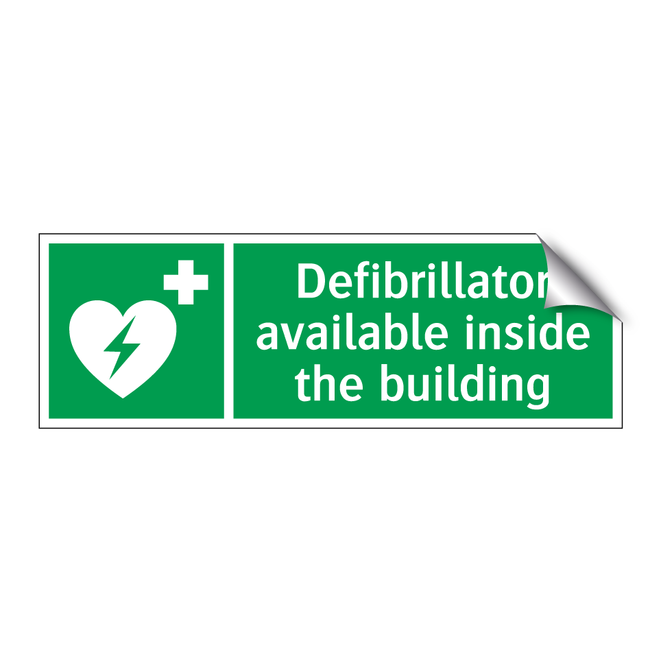 Defibrillator available inside the building