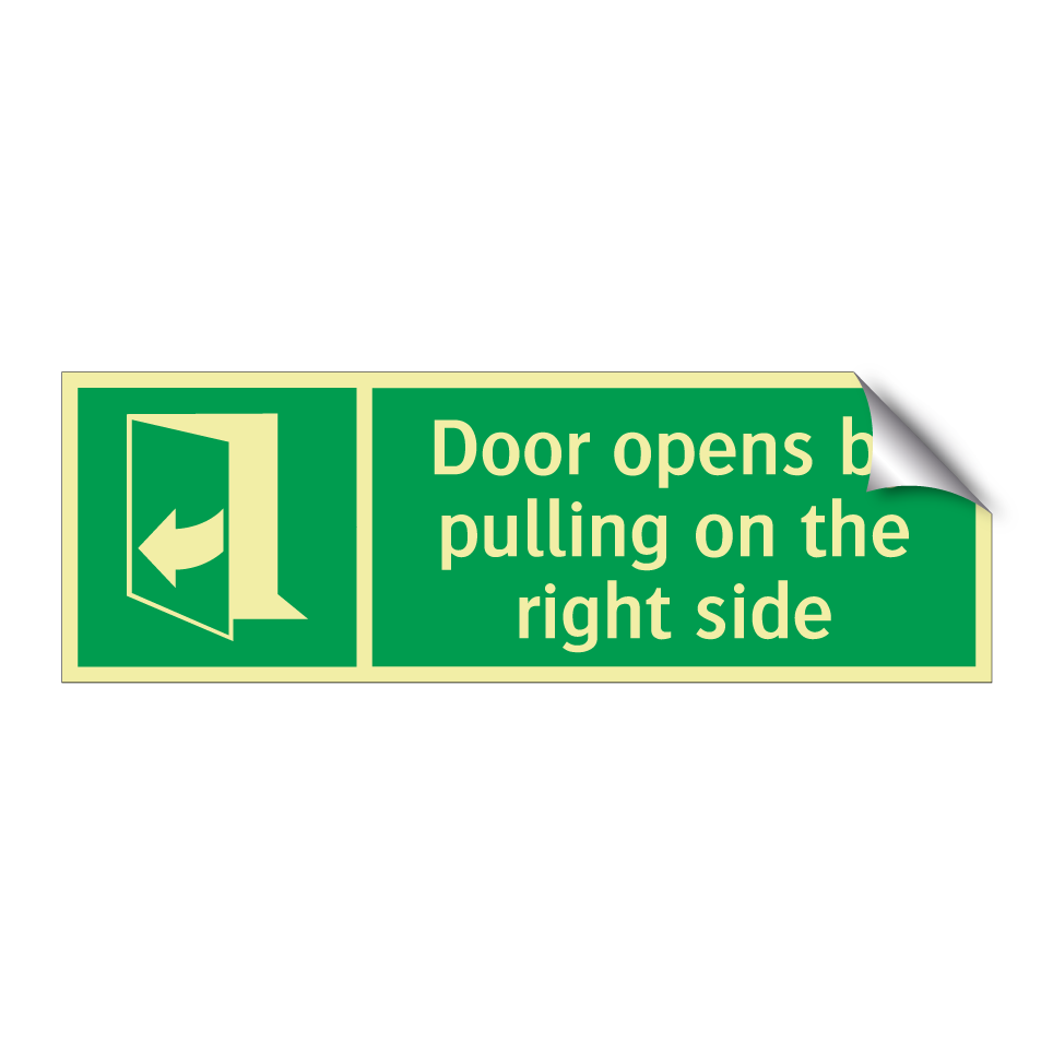 Door opens by pulling on the right side