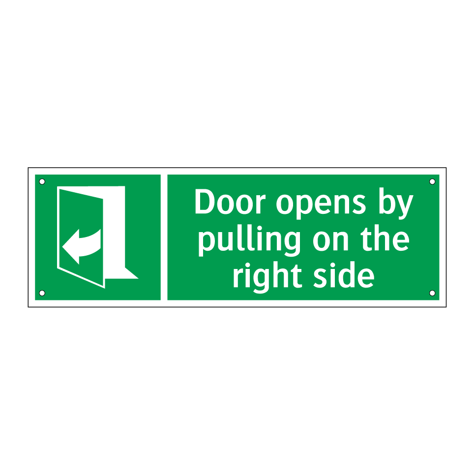 Door opens by pulling on the right side