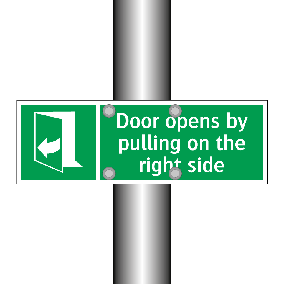 Door opens by pulling on the right side