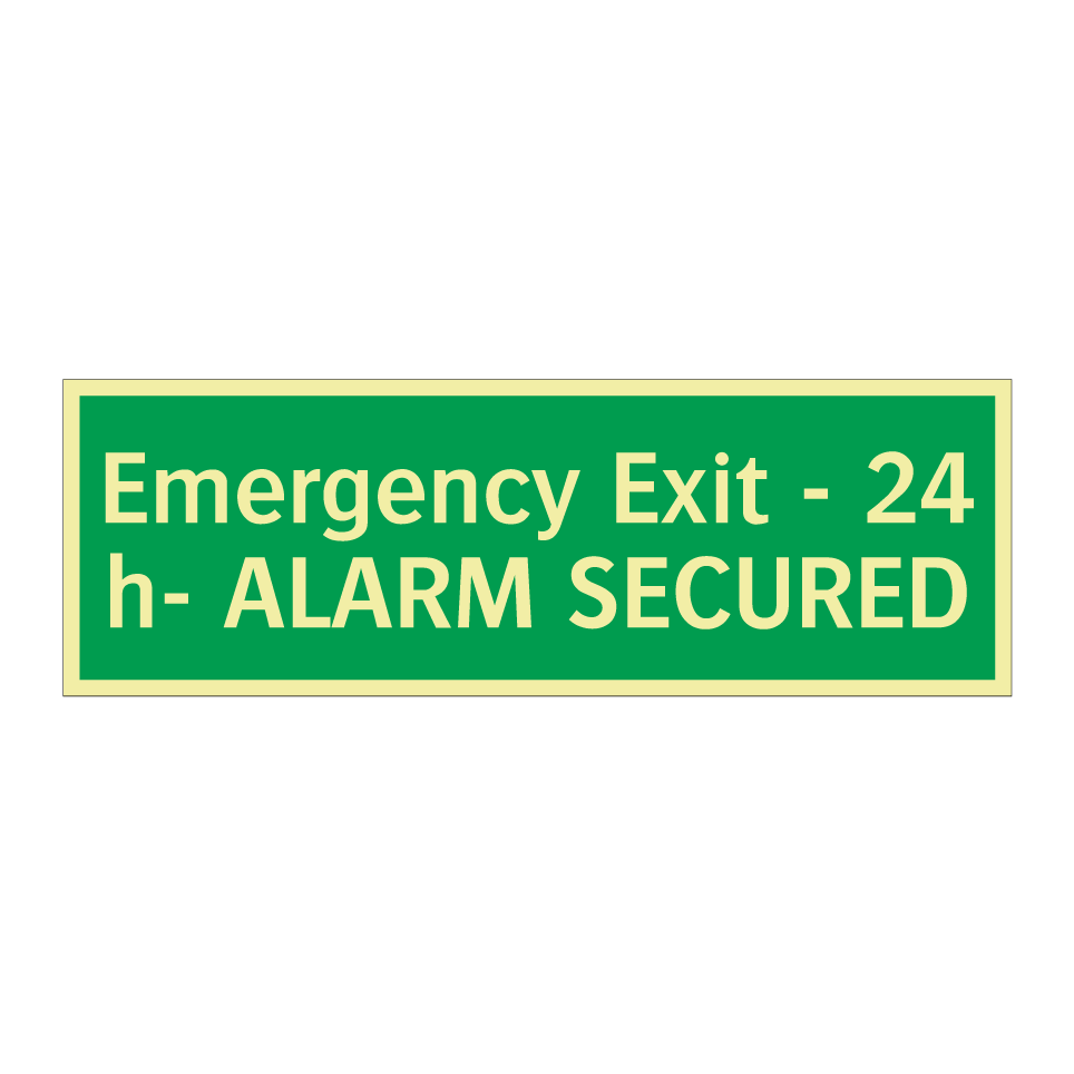 Emergency Exit - 24 h- ALARM SECURED