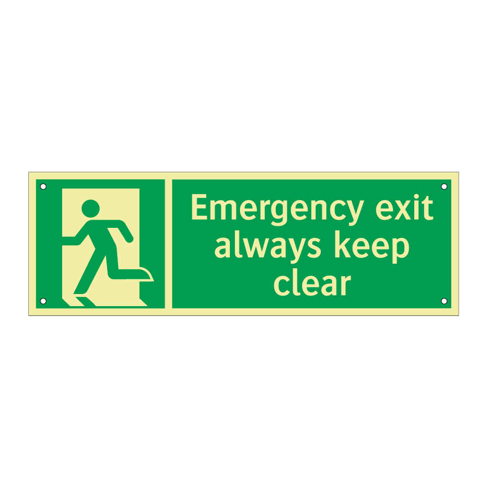 Emergency exit always keep clear