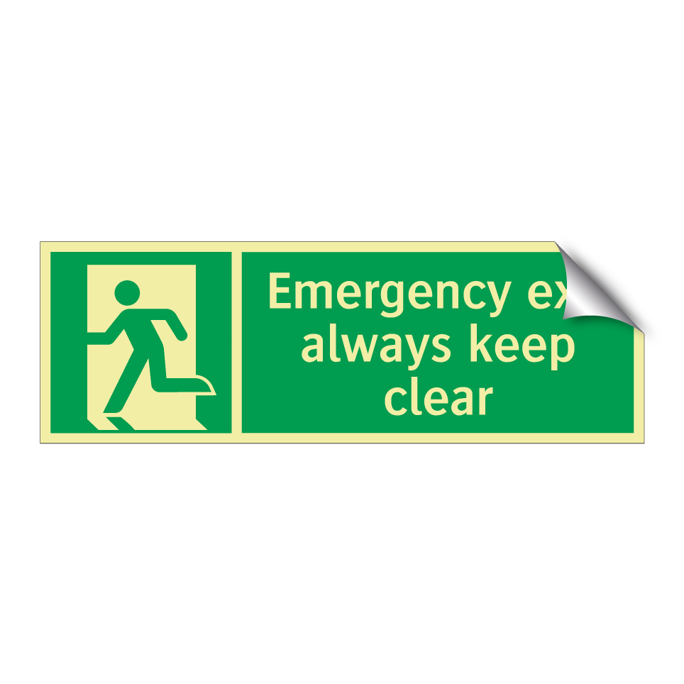 Emergency exit always keep clear