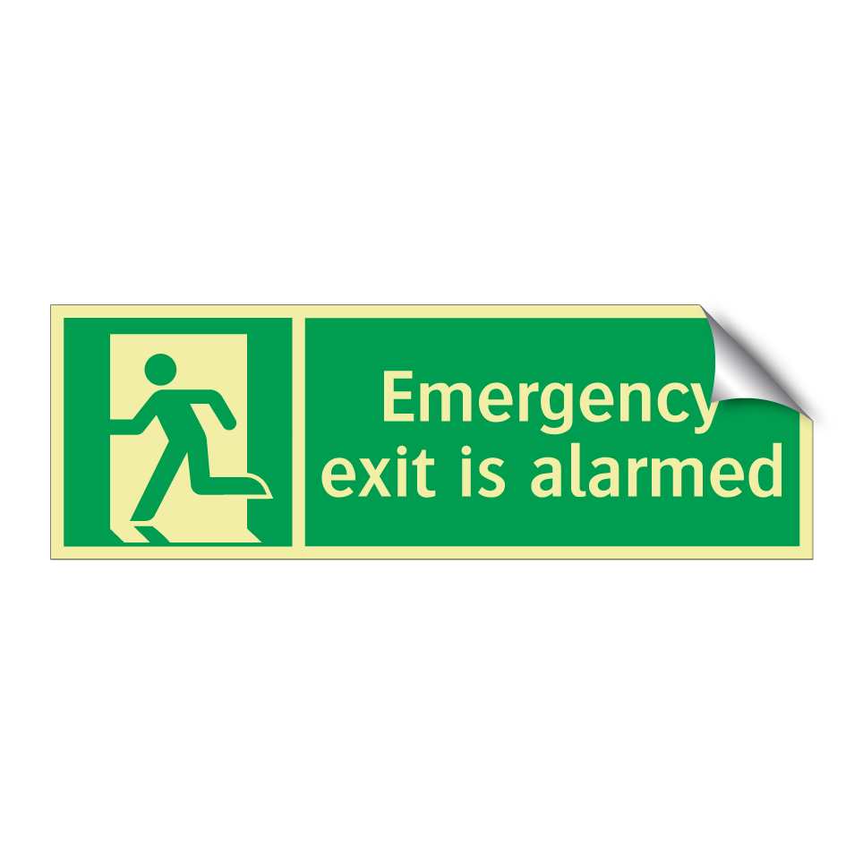 Emergency exit is alarmed