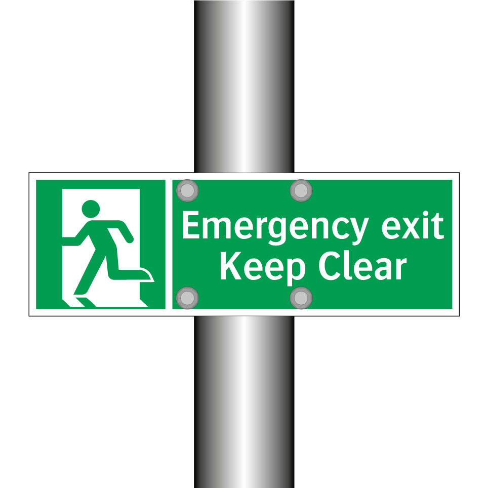 Emergency exit Keep Clear