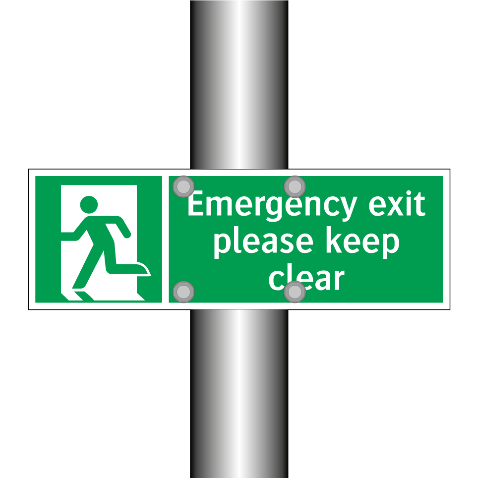 Emergency exit please keep clear