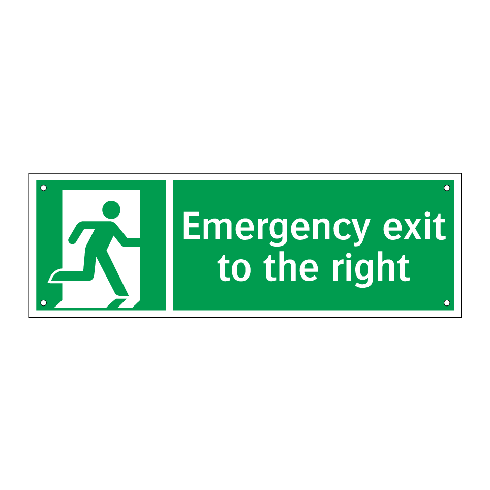 Emergency exit to the right