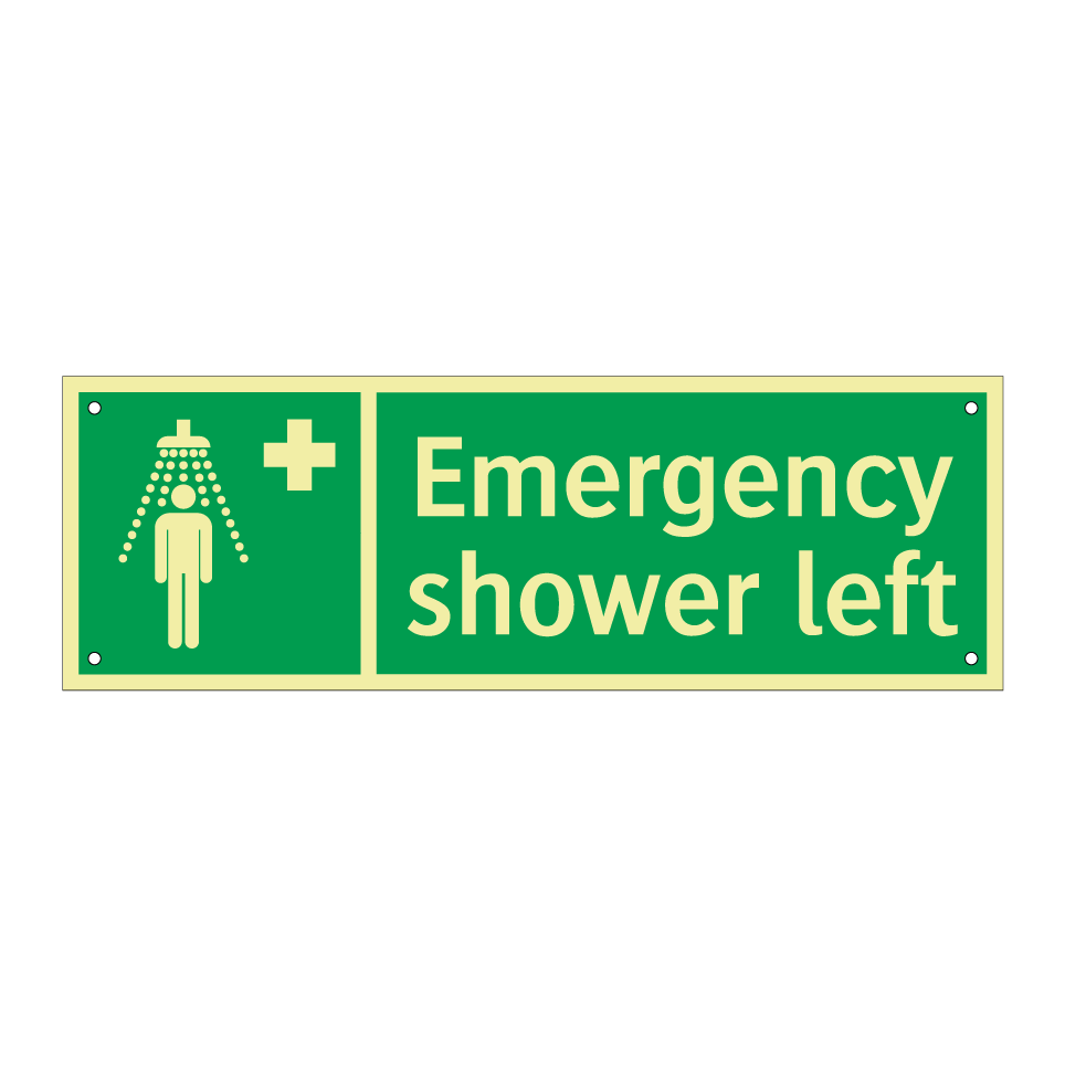 Emergency shower left