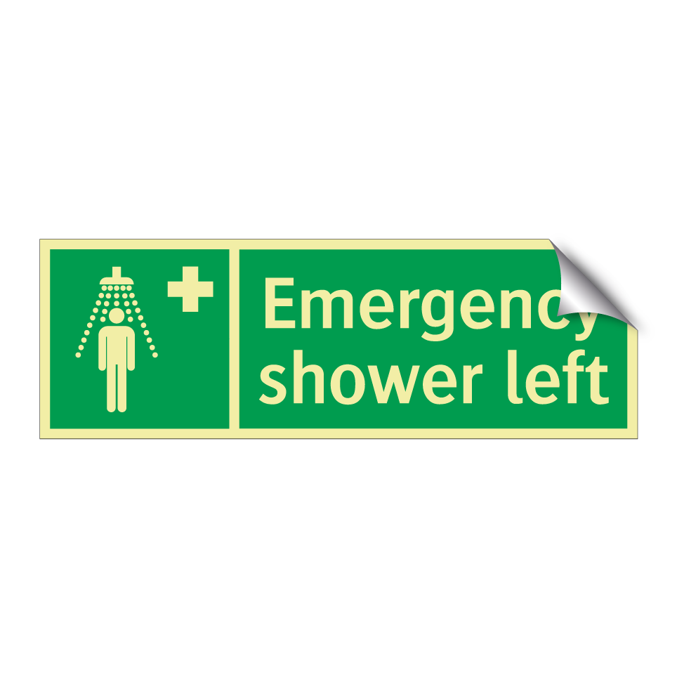 Emergency shower left