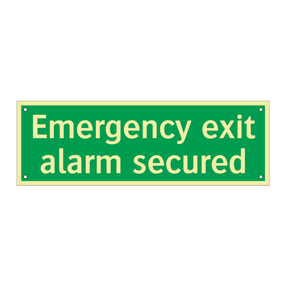 Emergency exit alarm secured