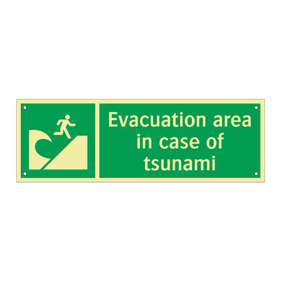 Evacuation area in case of tsunami