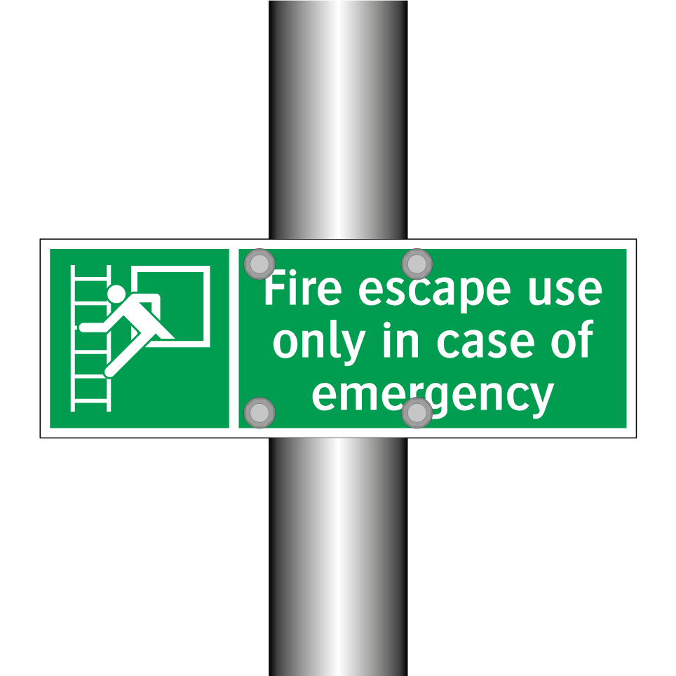 Fire escape use only in case of emergency