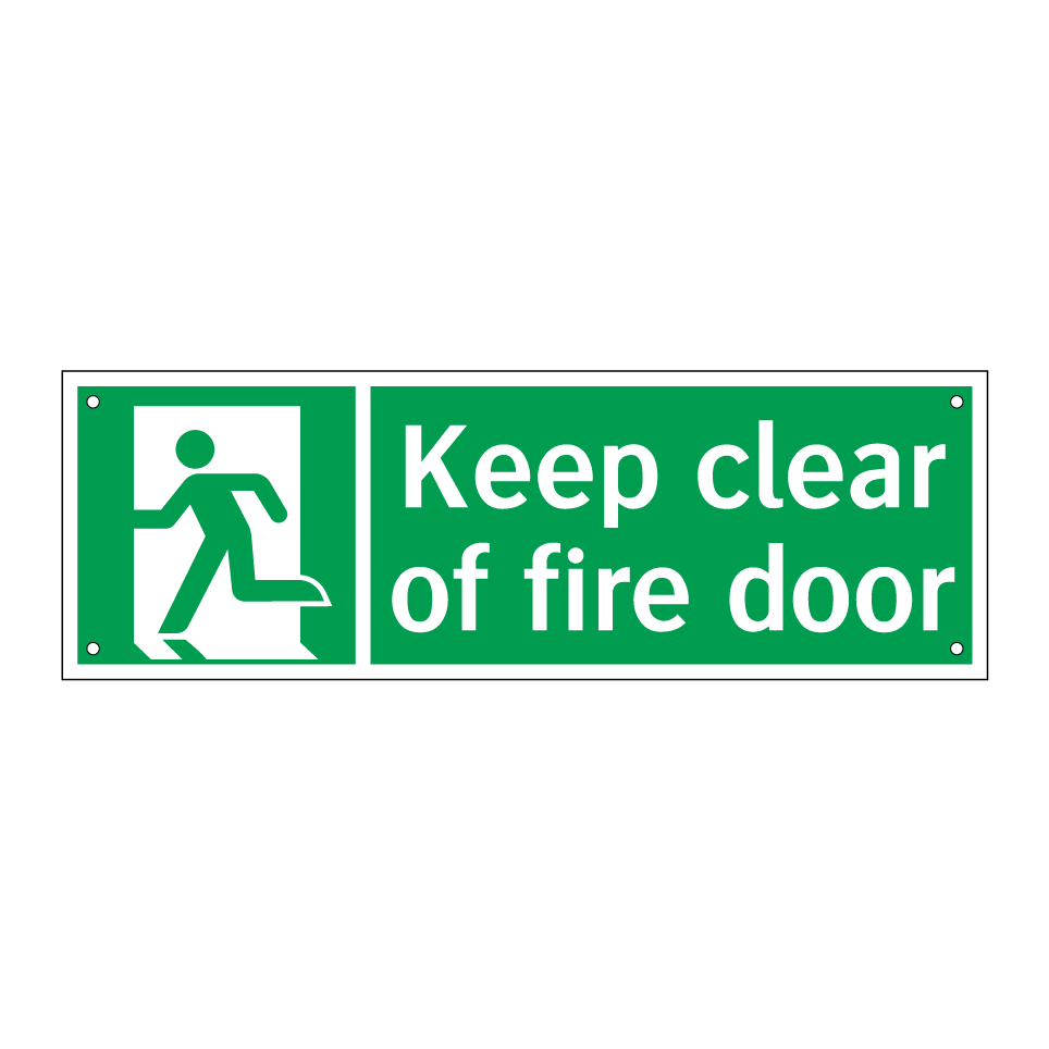 Keep clear of fire door