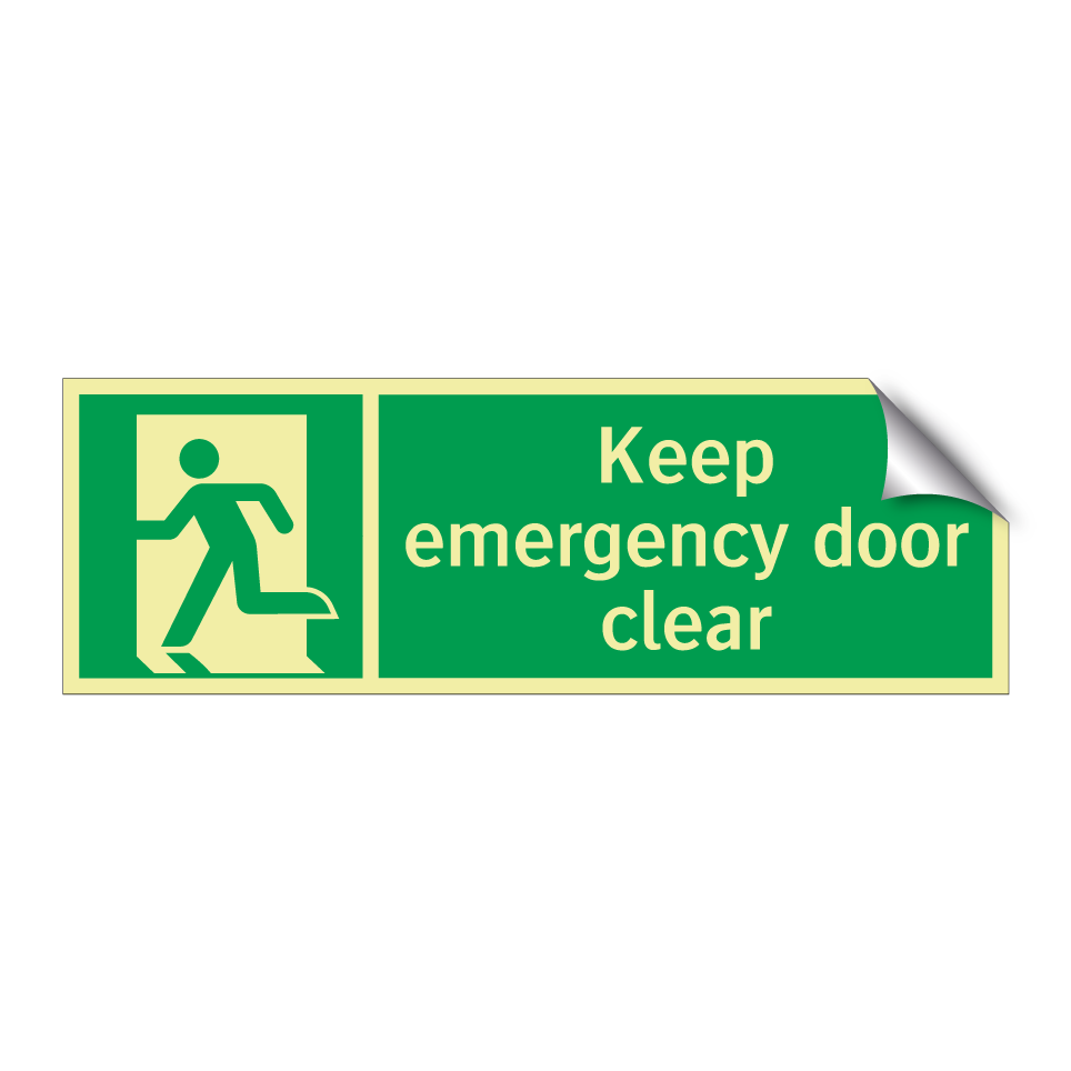 Keep emergency door clear