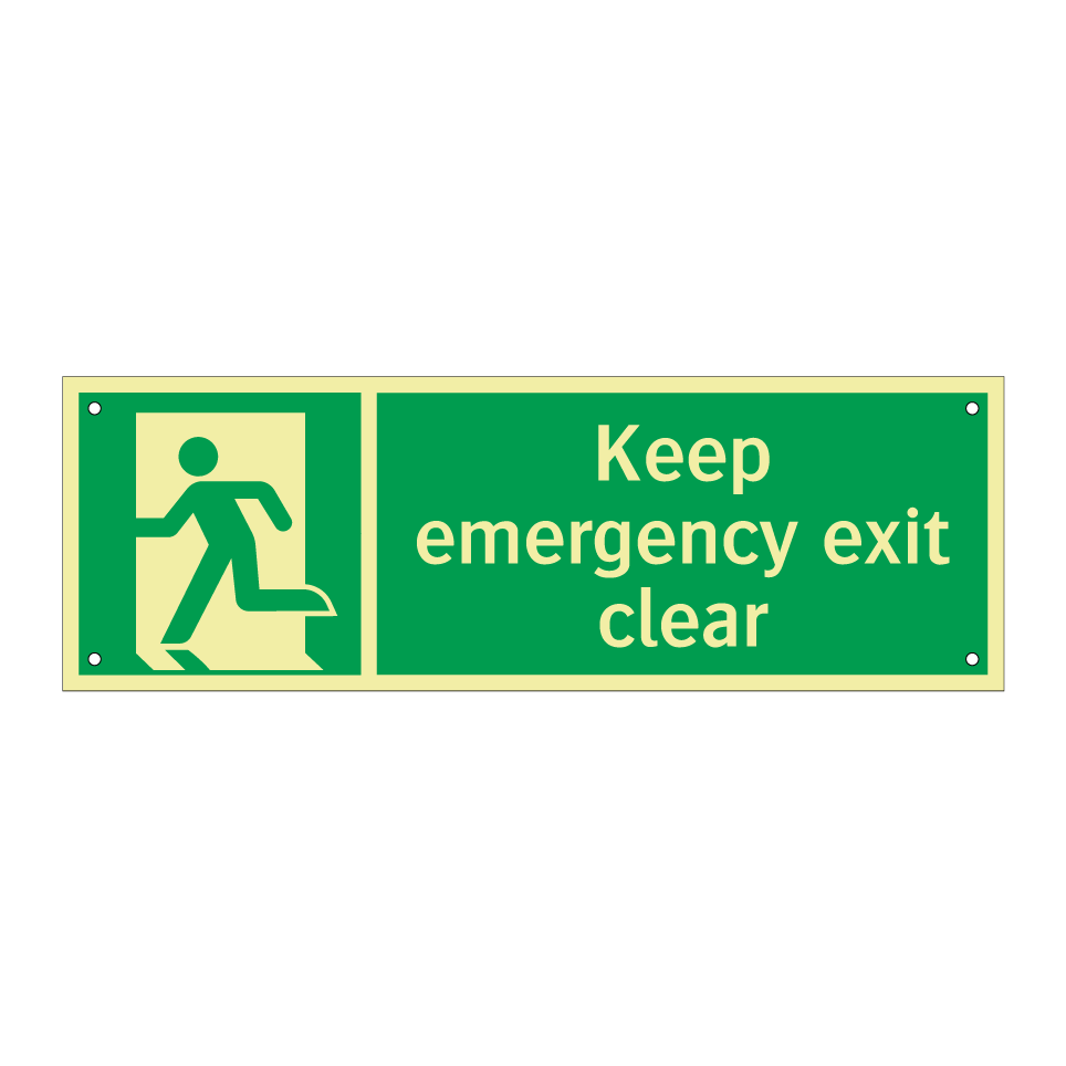 Keep emergency exit clear