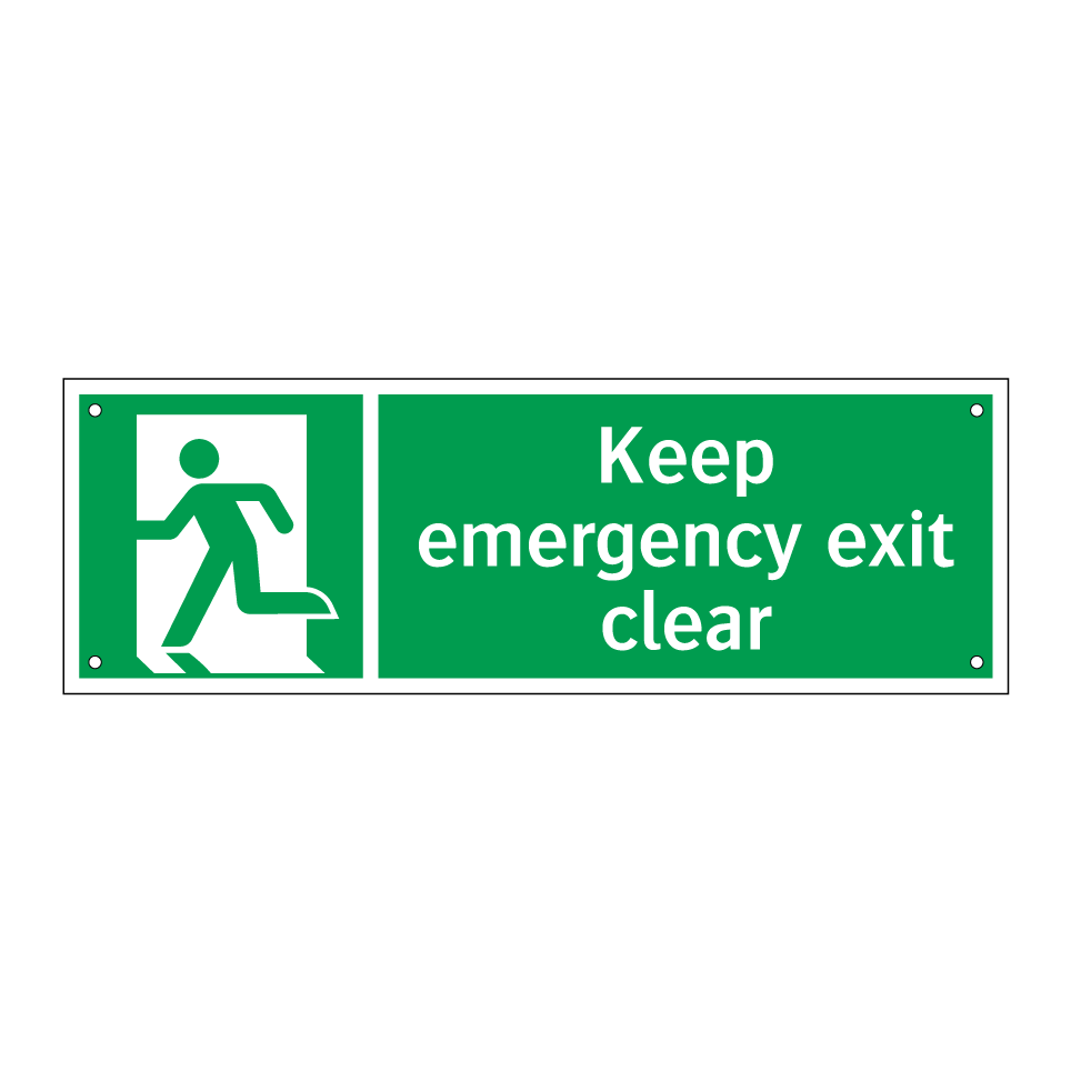 Keep emergency exit clear