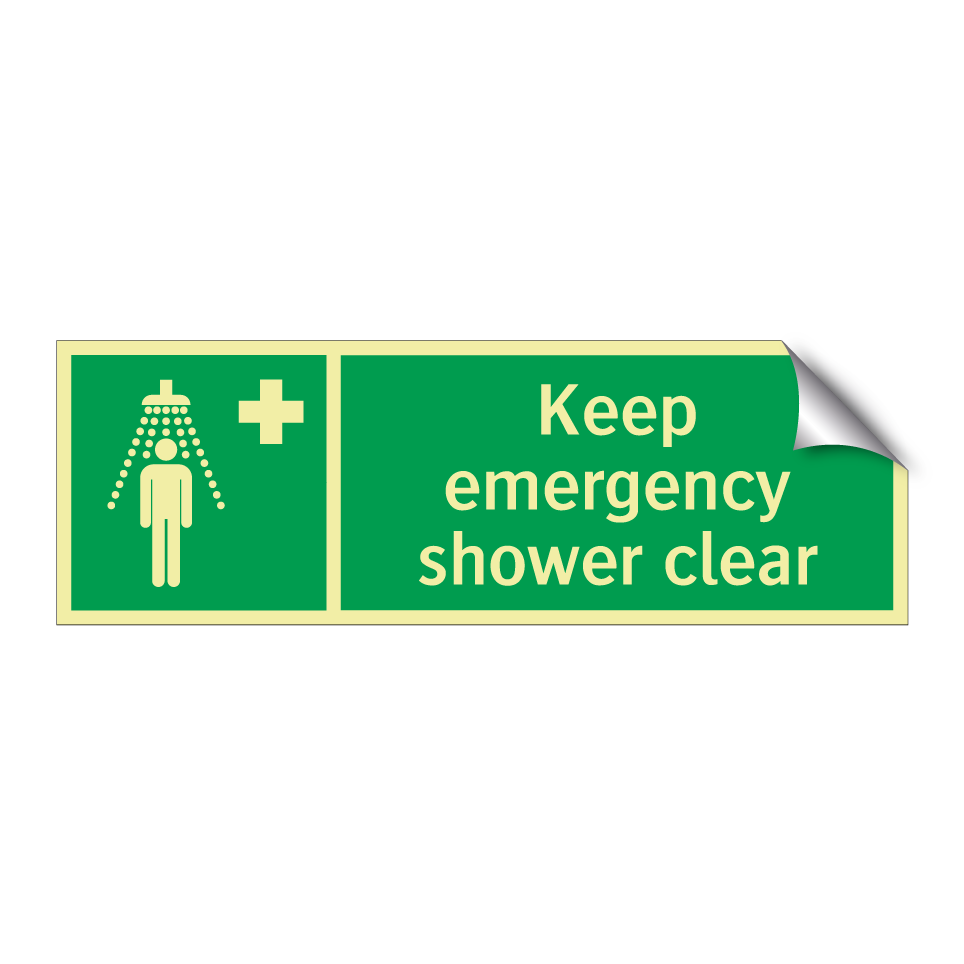 Keep emergency shower clear