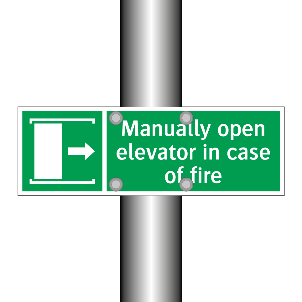 Manually open elevator in case of fire
