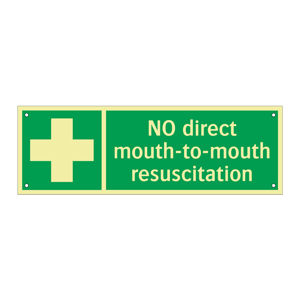 NO direct mouth-to-mouth resuscitation