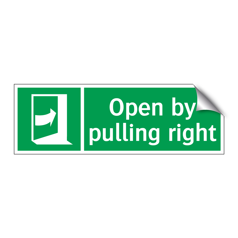 Open by pulling right