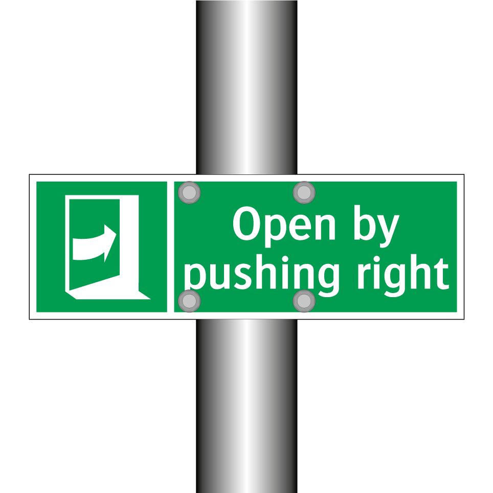 Open by pushing right