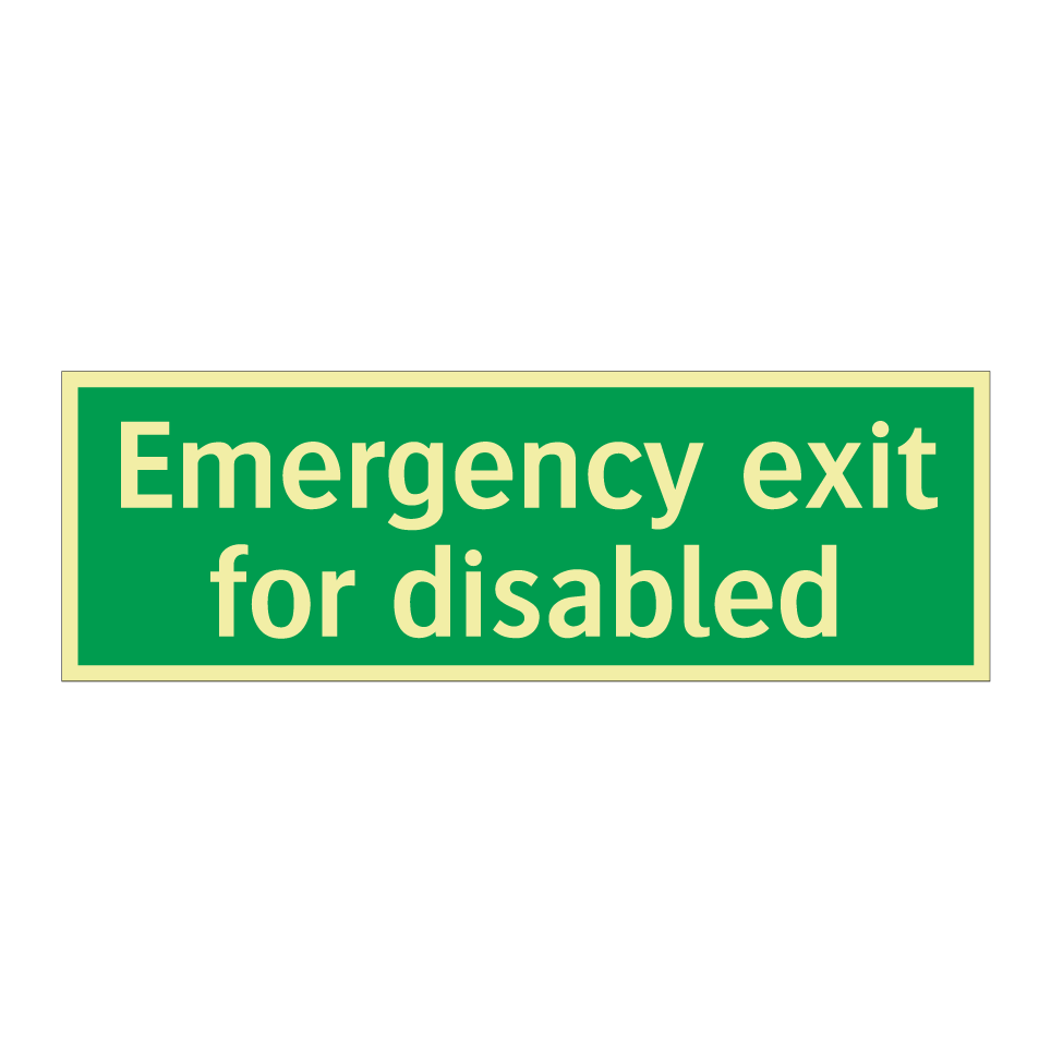 Emergency exit for disabled