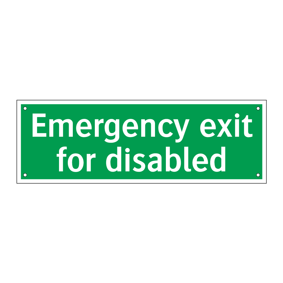 Emergency exit for disabled