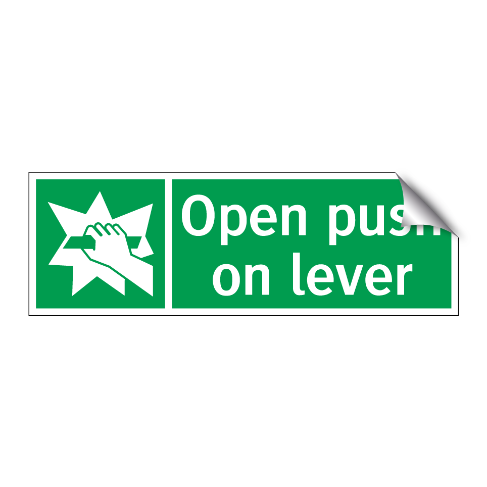 Open push on lever