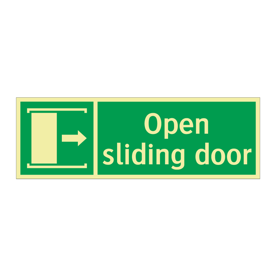 Open sliding door