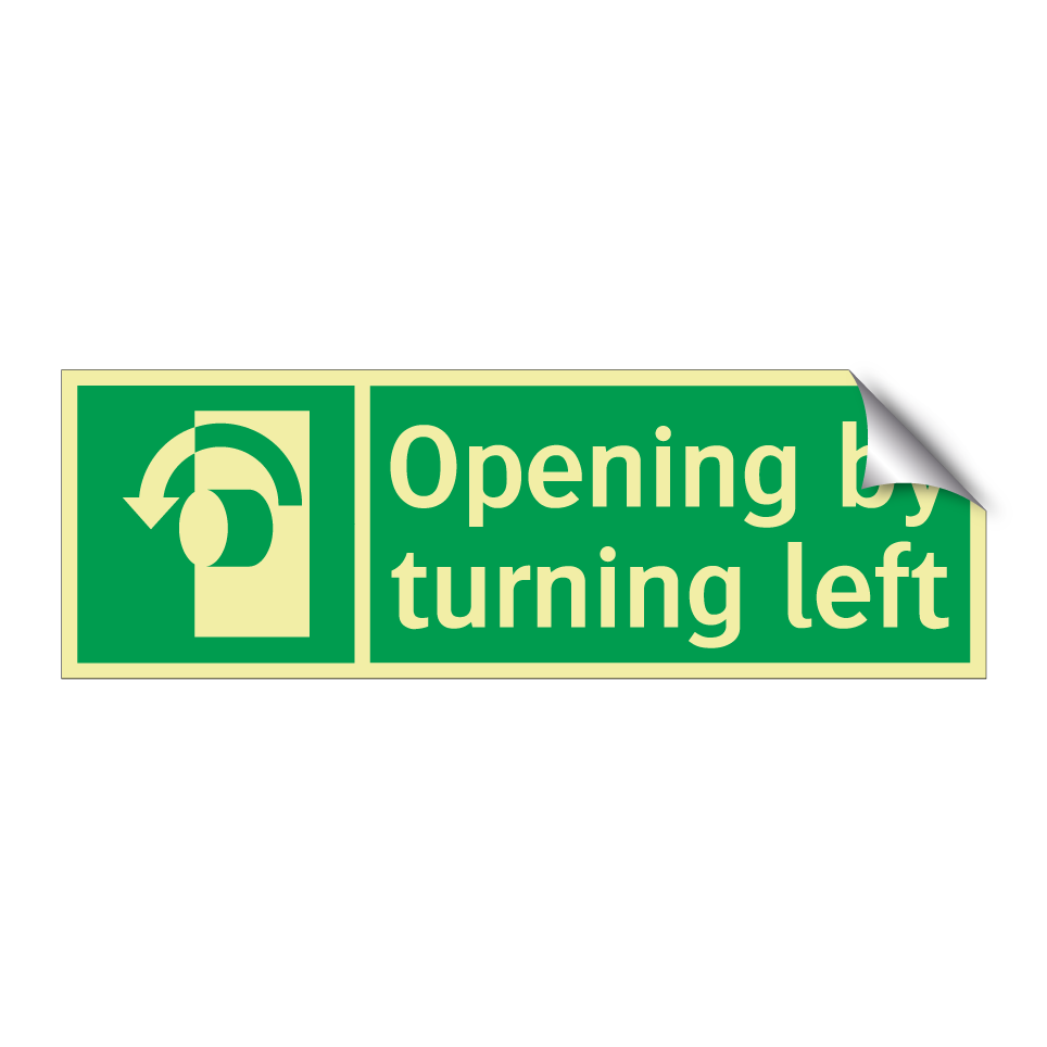 Opening by turning left